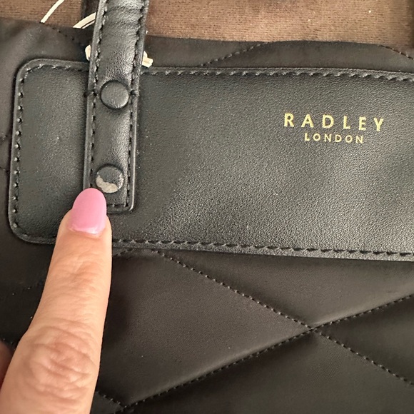 Radley London crossbody bag purse quilted black - Picture 9 of 10